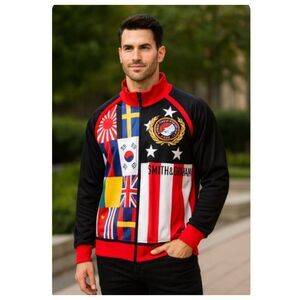 Smith & Graham Track Jacket NWT Retro Style Embroidered Streetwear Size 3XL
